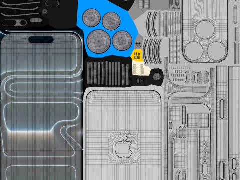 Apple iPhone 17 Pro Max Silver 3D Model