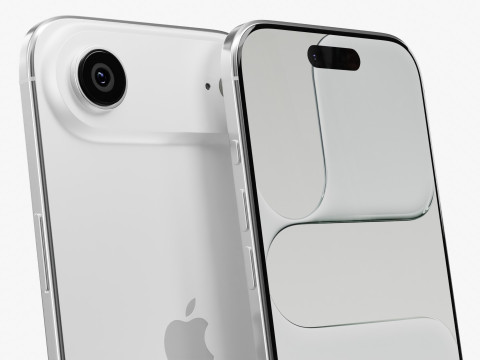 Apple iPhone Air Cloud w kolorze białym Model 3D