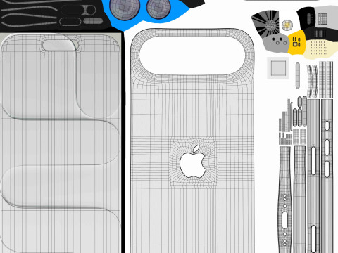 Apple iPhone Air Cloud w kolorze białym Model 3D