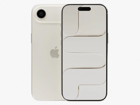 Apple iPhone Air Oro chiaro Modello 3D