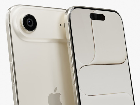 Apple iPhone Air Emas Muda Model 3D