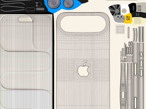 Apple iPhone Air Emas Muda Model 3D