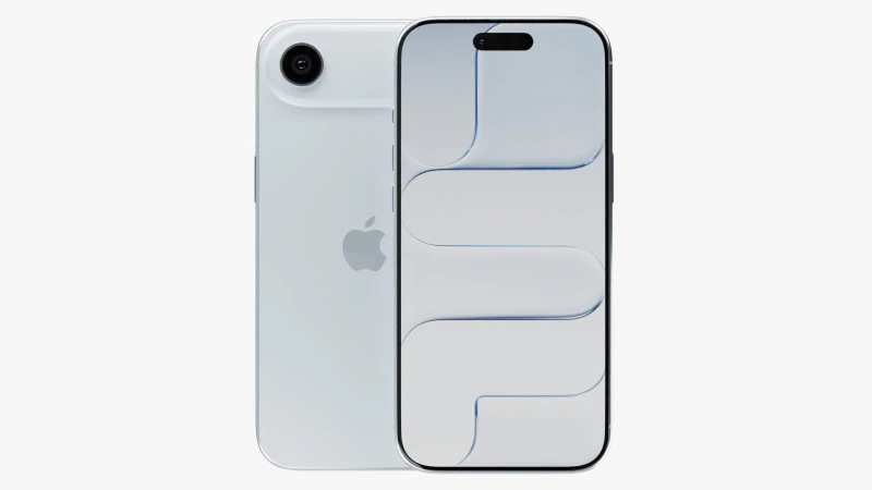 Apple iPhone Air Sky Blue 3D Model .c4d .max .obj .3ds .fbx .stl .blend