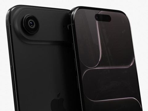 Apple iPhone Air Espace Noir Modèle 3D