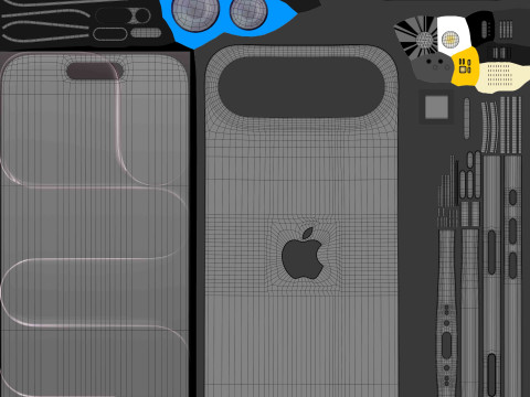 Apple iPhone Air Espace Noir Modèle 3D