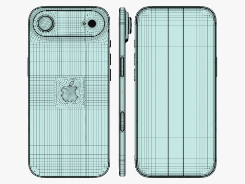 Apple iPhone Air Espace Noir Modèle 3D