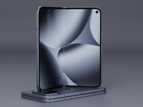 Składany kamień księżycowy Google Pixel 10 Pro Model 3D