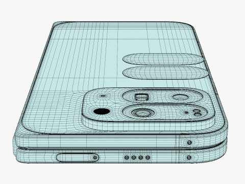 Składany kamień księżycowy Google Pixel 10 Pro Model 3D