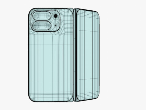 Składany kamień księżycowy Google Pixel 10 Pro Model 3D