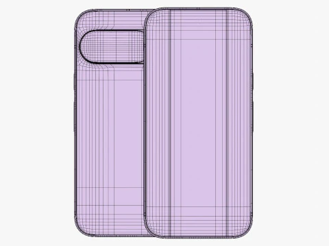 谷歌 Pixel 10 靛蓝 3D 模型