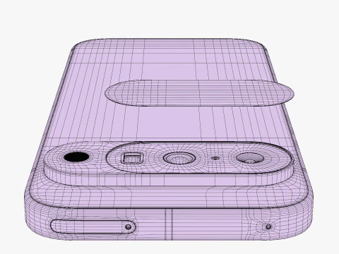 谷歌 Pixel 10 靛蓝 3D 模型