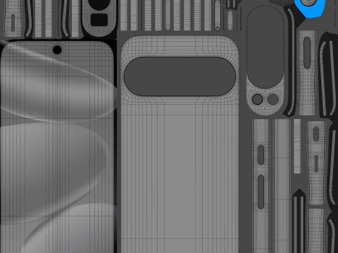 Google Pixel 10 Pro Ossidiana Modello 3D