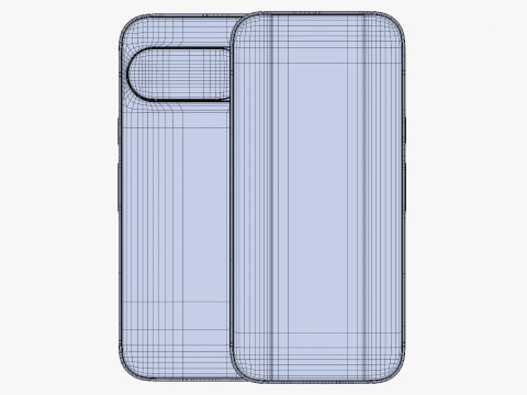 Google पिक्सेल 10 प्रो ओब्सीडियन 3D मॉडल