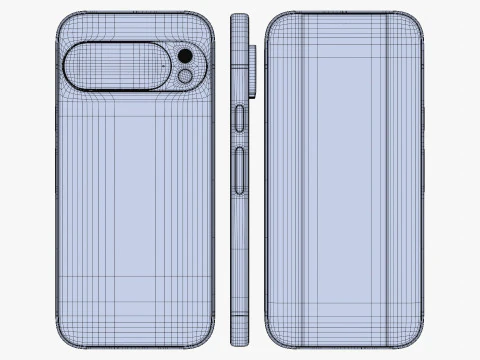 Google Pixel 10 Pro Ossidiana Modello 3D