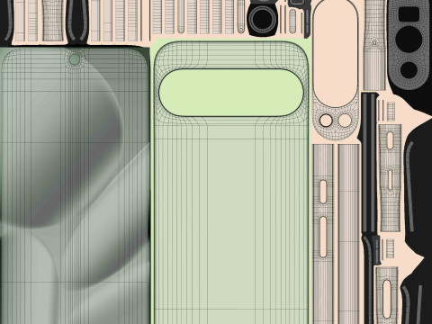 Google Pixel 10 Pro XL Giada Modello 3D