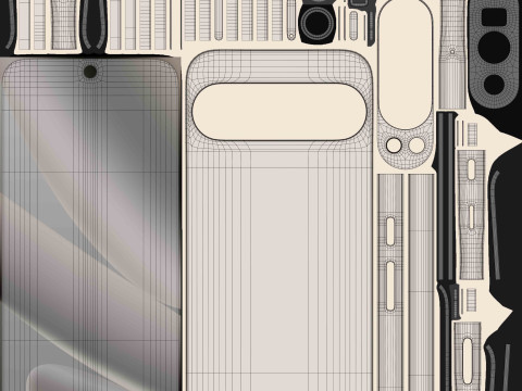 Porcelanowy Google Pixel 10 Pro XL Model 3D