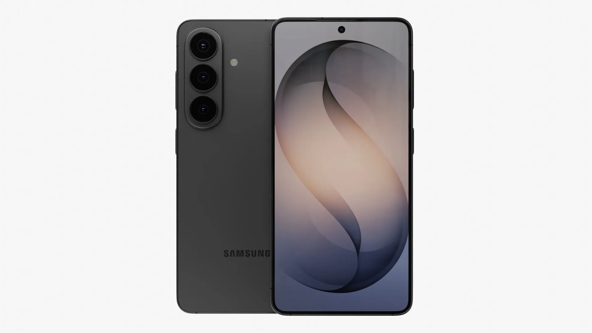 Samsung Galaxy S26 Black 3D Model .c4d .max .obj .3ds .fbx .stl .blend 