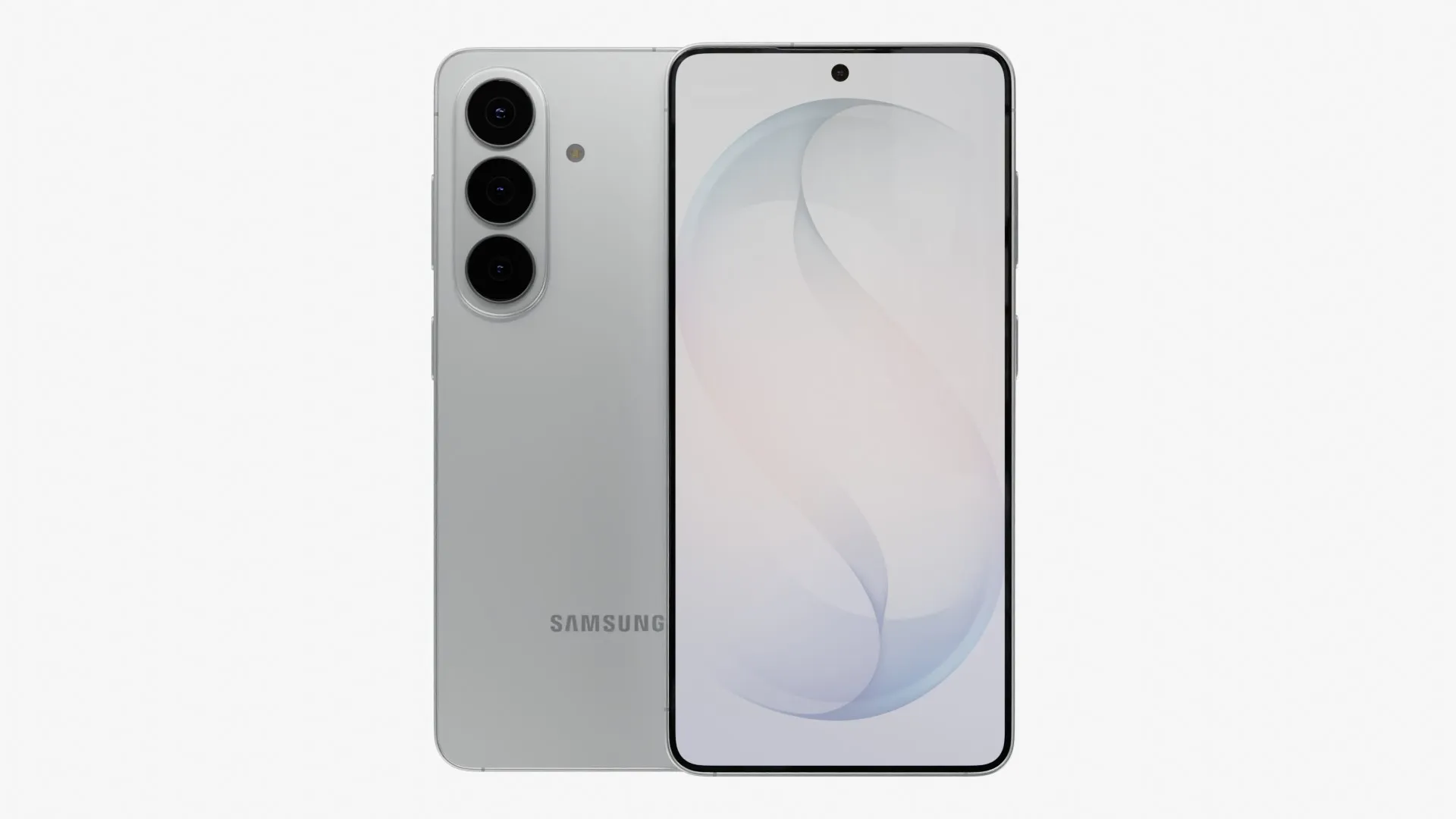 Samsung Galaxy S26 White 3D Model .c4d .max .obj .3ds .fbx .stl .blend 