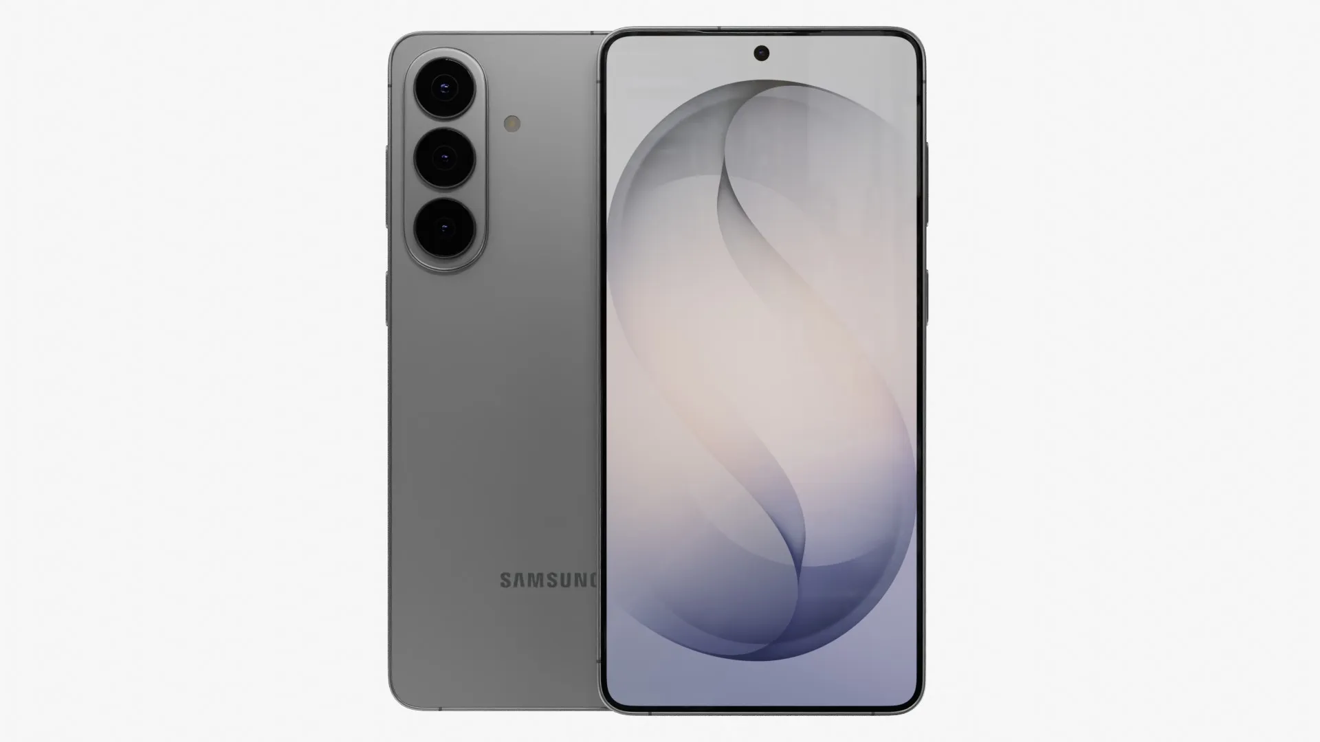 Samsung Galaxy S26 Plus Silver Shadow 3D Model .c4d .max .obj .3ds .fbx .stl .blend