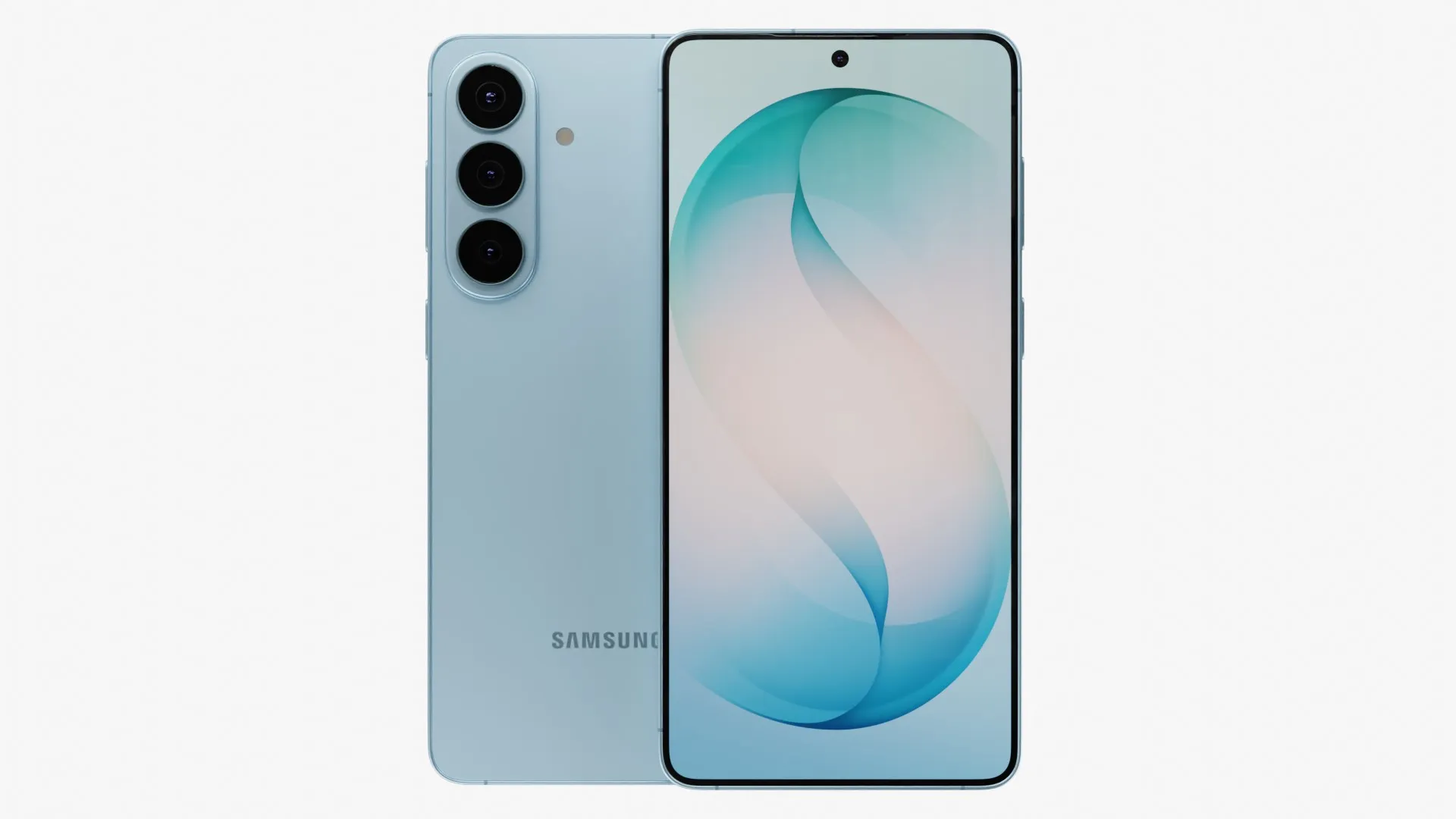 Samsung Galaxy S26 Plus Sky Blue 3D Model .c4d .max .obj .3ds .fbx .stl .blend 