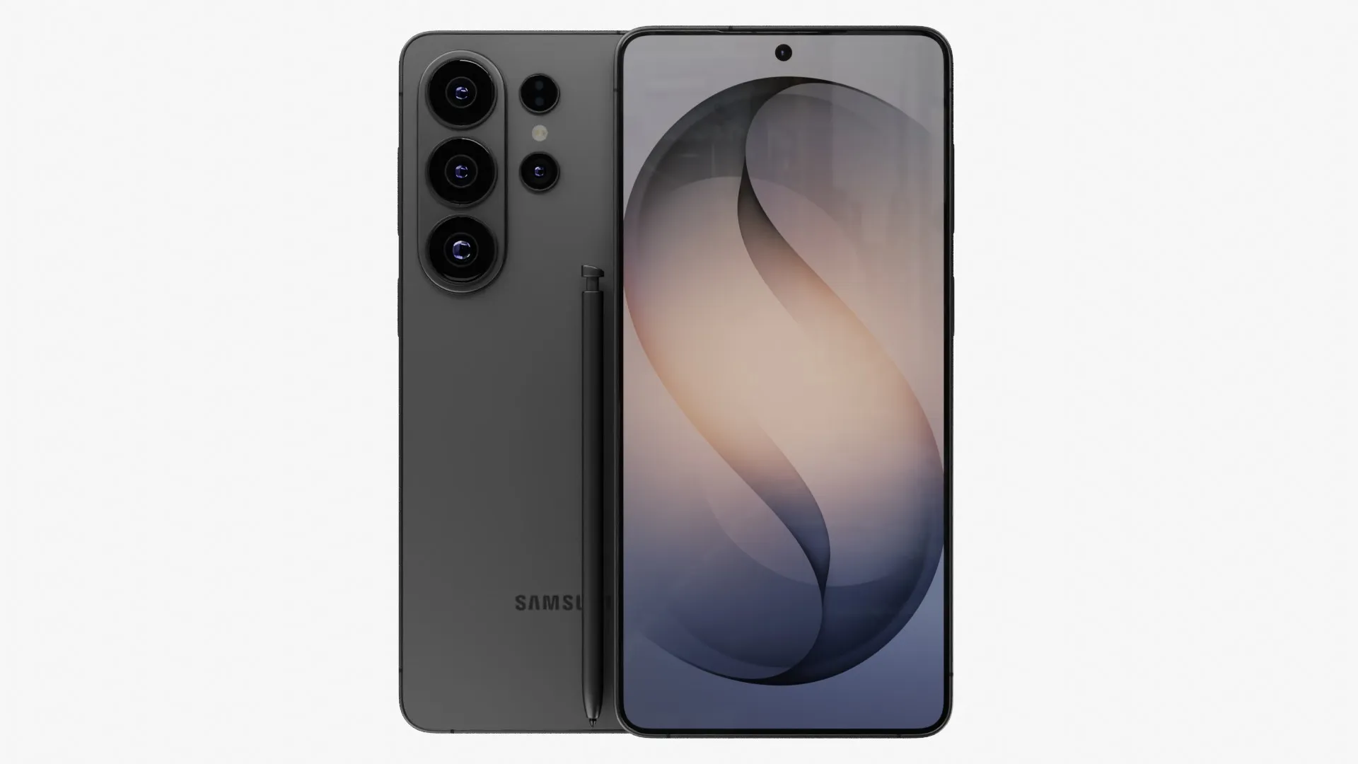 Samsung Galaxy S26 Ultra Black 3D Model .c4d .max .obj .3ds .fbx .stl .blend 