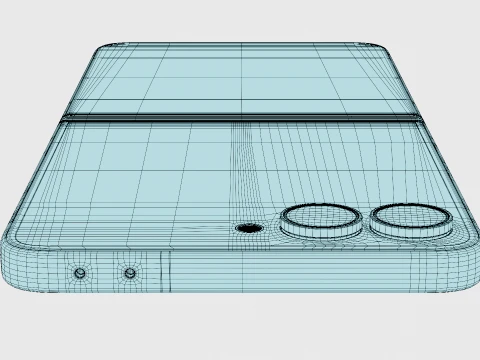 Samsung Galaxy Z Flip 8 Blue 3D Model