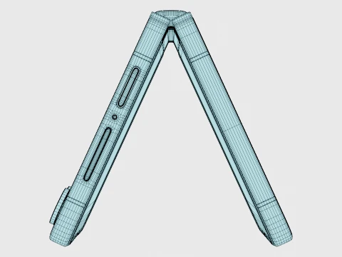 Samsung Galaxy Z Flip 8 Blue 3D Model