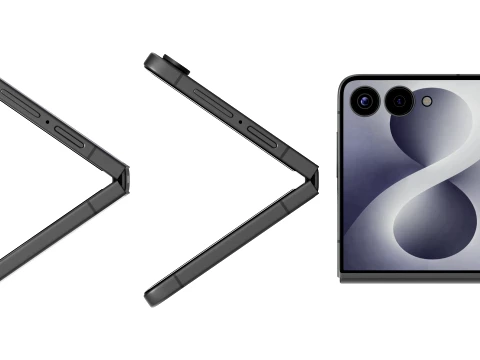 Samsung Galaxy Z Flip 8 Black 3D Model