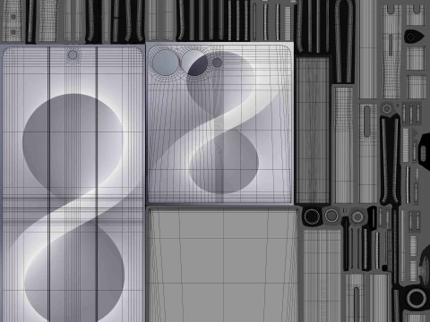 Samsung Galaxy Z Flip 8 Black 3D Model