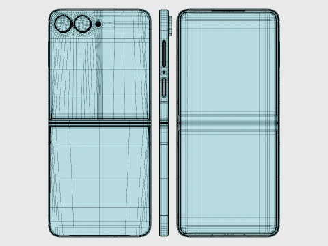 Samsung Galaxy Z Flip 8 Black 3D Model
