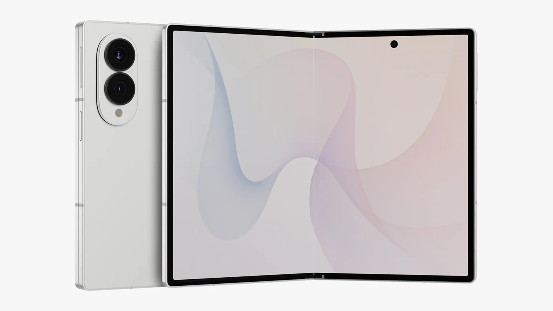 Samsung Galaxy Z Fold 8 Cream 3D Model .c4d .max .obj .3ds .fbx .stl .blend 