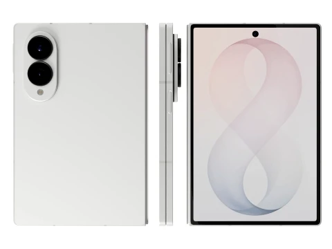 Samsung Galaxy Z Fold 8 Cream 3D Model