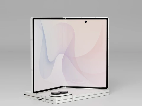 Samsung Galaxy Z Fold 8 Cream 3D Model
