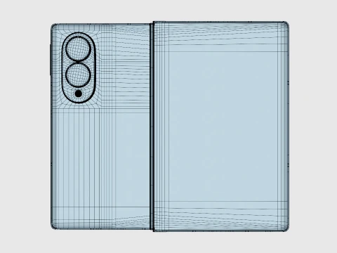 Samsung Galaxy Z Fold 8 Cream 3D Model