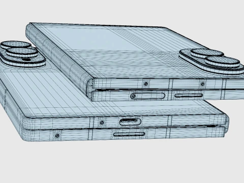 Samsung Galaxy Z Fold 8 Cream 3D Model