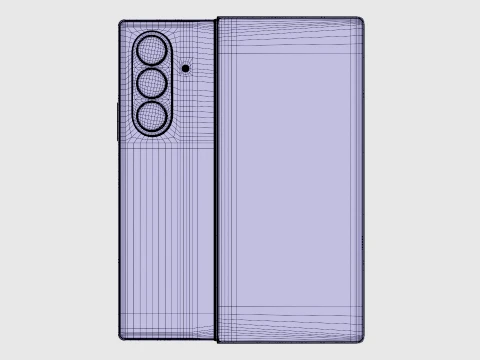 Samsung Galaxy Z Fold 8 Ultra Violet Shadow 3D Model