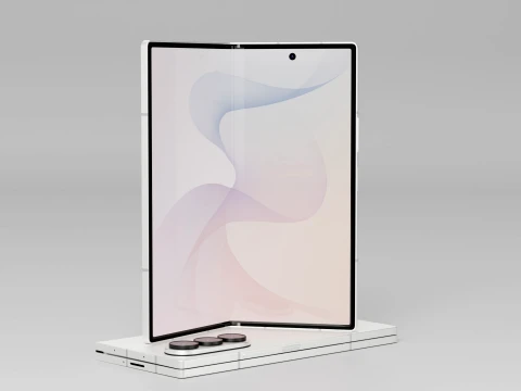 Samsung Galaxy Z Fold 8 Ultra Cream 3D Model