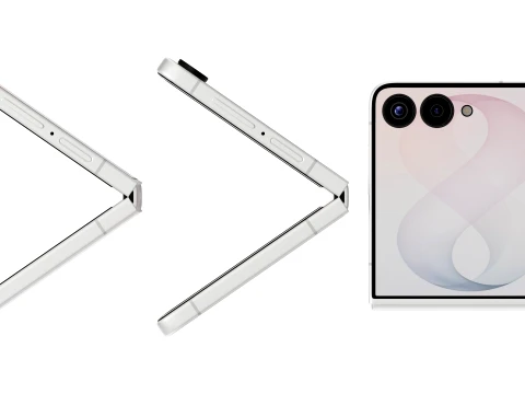 Samsung Galaxy Z Flip 8 Cream 3D Model