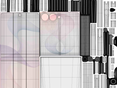 Samsung Galaxy Z Flip 8 Cream 3D Model