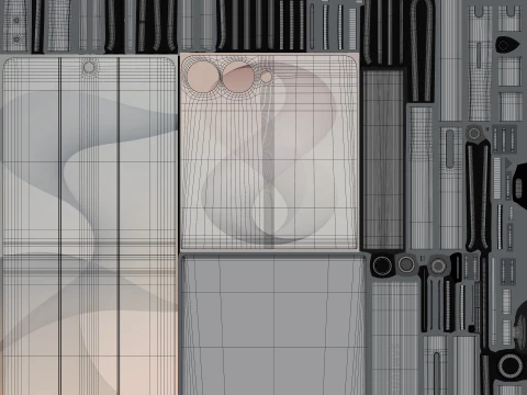 Samsung Galaxy Z Flip 8 Graphite 3D Model