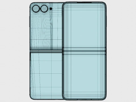 Samsung Galaxy Z Flip 8 Graphite 3D Model