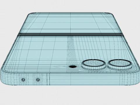 Samsung Galaxy Z Flip 8 Graphite 3D Model