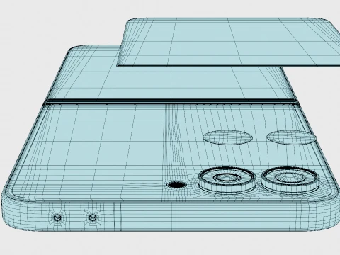 Samsung Galaxy Z Flip 8 Graphite 3D Model