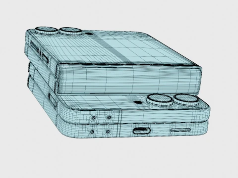 Samsung Galaxy Z Flip 8 Graphite 3D Model
