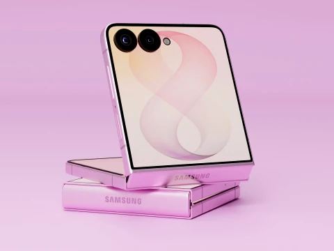 Samsung Galaxy Z Flip 8 Pink 3D Model