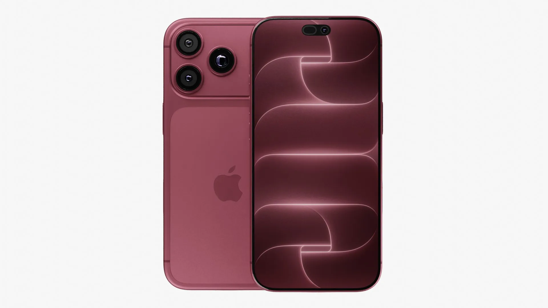 Apple iPhone 18 Pro Burgundy 3D Model .c4d .max .obj .3ds .fbx .stl .blend 