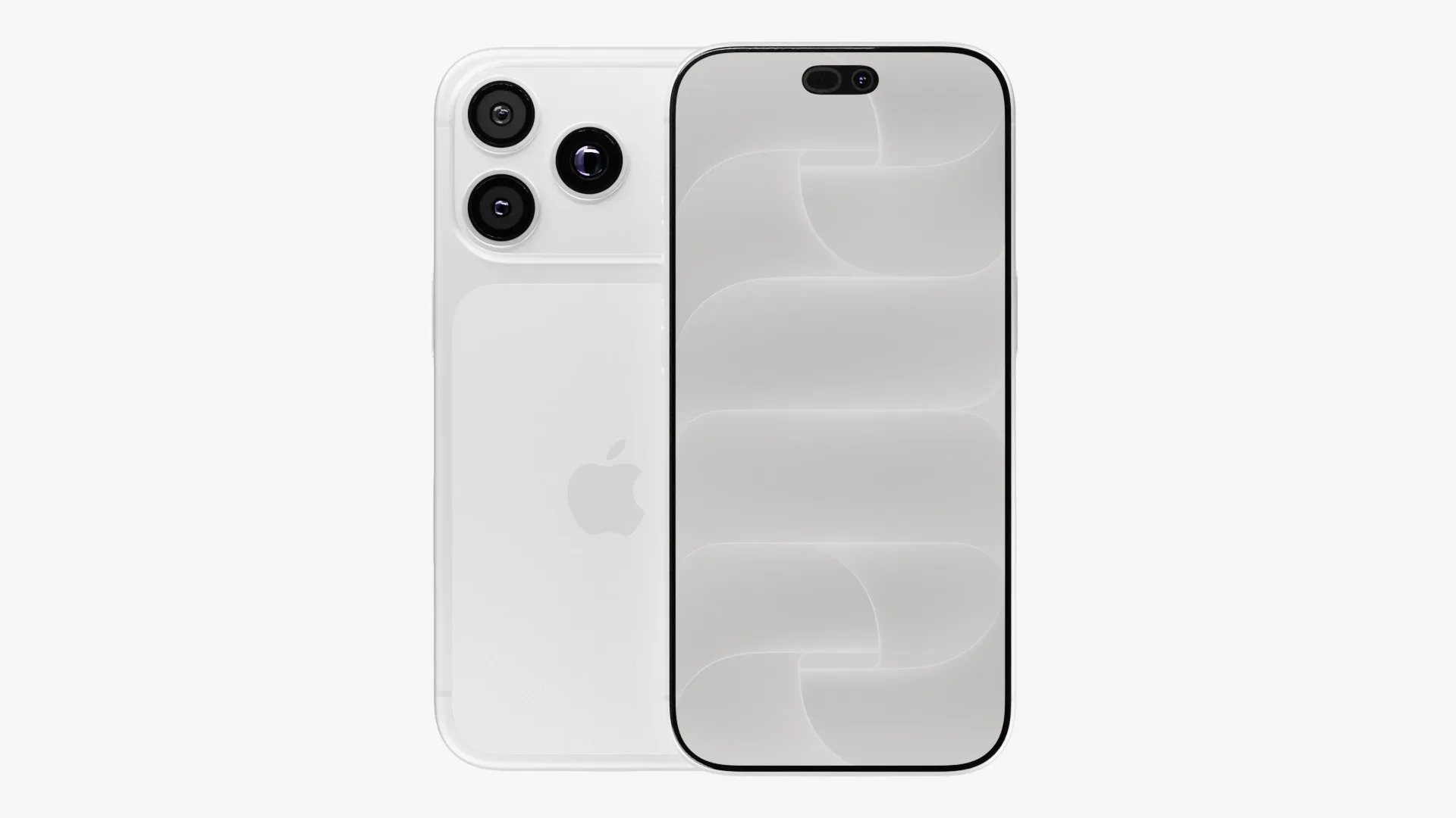Apple iPhone 18 Pro Silver 3D Model .c4d .max .obj .3ds .fbx .stl .blend