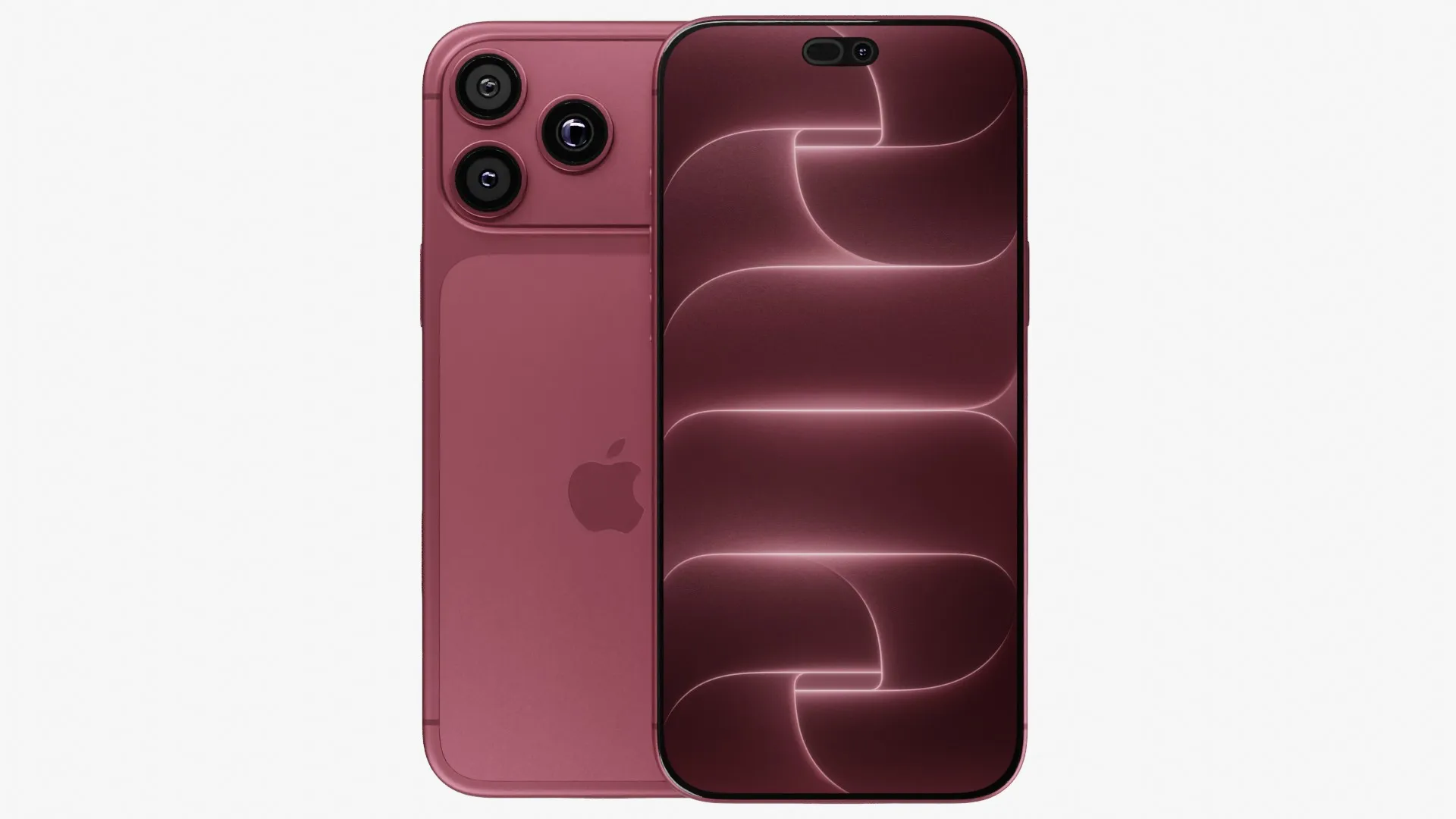 Apple iPhone 18 Pro Max Burgundy 3D Model .c4d .max .obj .3ds .fbx .stl .blend 