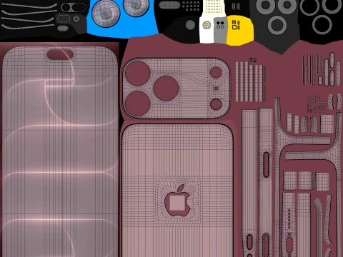 Apple iPhone 18 Pro Max Burgundy 3D Model