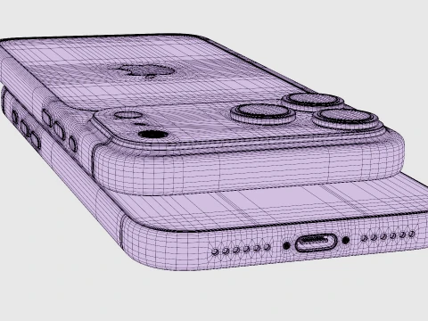 Apple iPhone 18 Pro Max Silver 3D Model